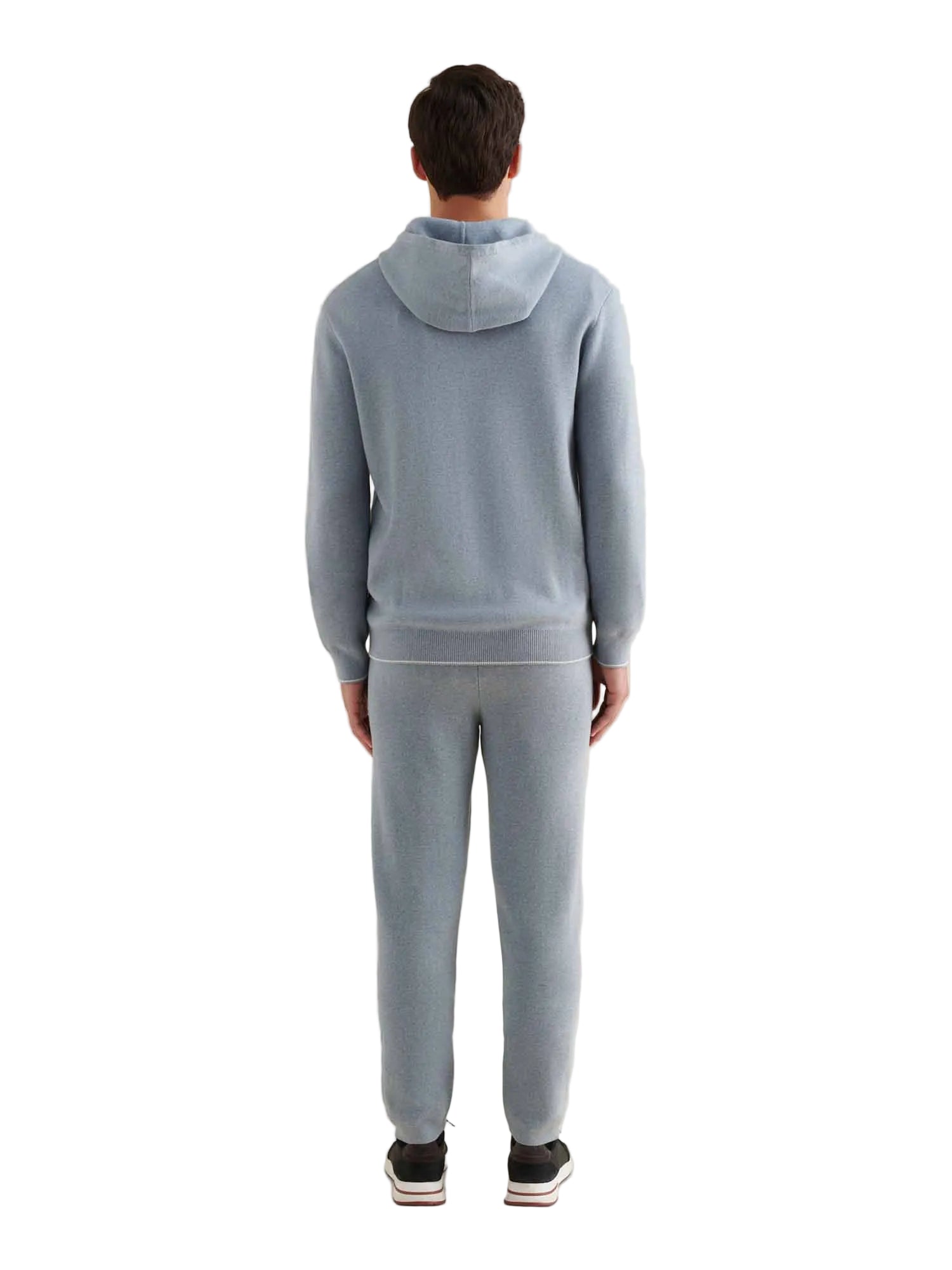 Back View of Peckham Rye Milano Knit Blue Blizzard Sweatpant PRY0338-J86